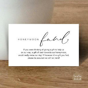 Tarjeta De Recepción Fondo de luna de miel, Boda romántico moderno