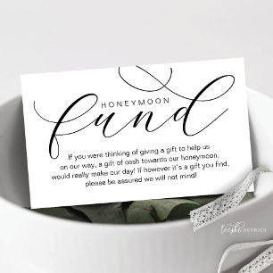Tarjeta De Recepción Fondo de luna de miel boda, Wish, mínimo moderno
