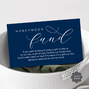 Tarjeta De Recepción Fondo de luna de miel boda, Wish, mínimo moderno
