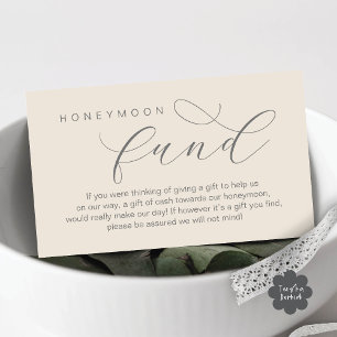 Tarjeta De Recepción Fondo de luna de miel boda, Wish, mínimo moderno