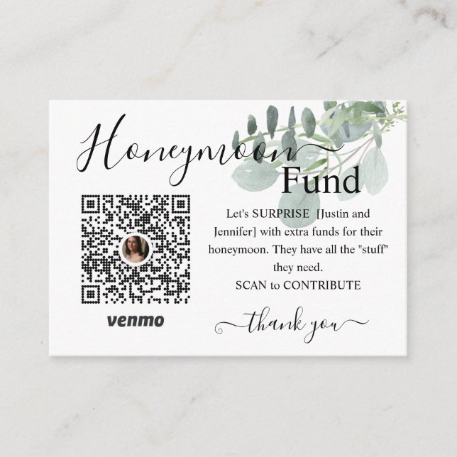 Tarjeta De Recepción Fondo de luna de miel de Boda verde sabio (Anverso)