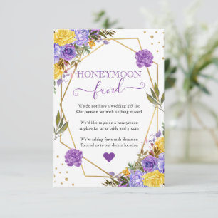 Tarjeta De Recepción Fondo de luna de miel de flores de primavera en ac