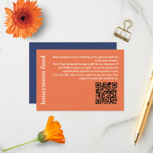 Tarjeta De Recepción Fondo de luna de miel para Bodas de tipografía aud