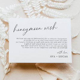 Tarjeta De Recepción Fondo de luna de miel para Bodas Minimalistas mode