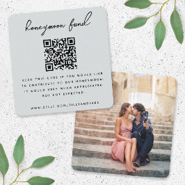 Tarjeta De Recepción Fondo de luna de miel | Registro de Bodas fotográf