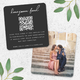 Tarjeta De Recepción Fondo de luna de miel Registro de Bodas fotográf
