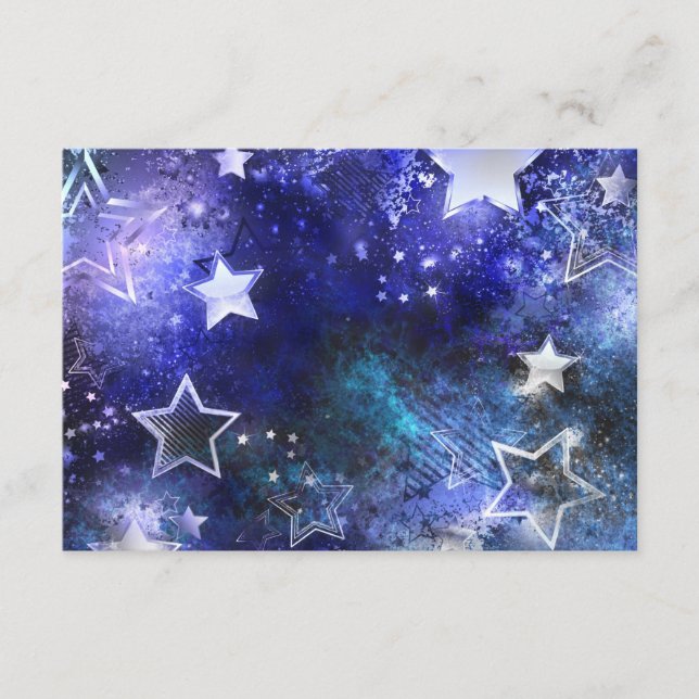 Tarjeta De Recepción Fondo espacial con estrellas (Anverso)