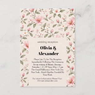 Tarjeta De Recepción Fondo floral sin costuras de flor de cerezo rosa s