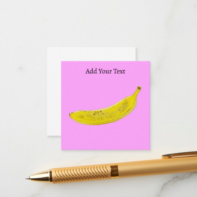 Tarjeta De Recepción Fondo rosa del arte pop Banana personalizado (Anverso/Reverso In Situ)