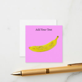 Tarjeta De Recepción Fondo rosa del arte pop Banana personalizado