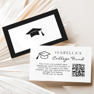 Tarjeta De Recepción Fondo Universitario Código Qr Graduación Simple