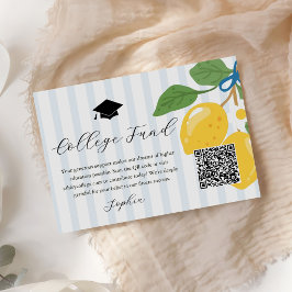 Tarjeta De Recepción Fondo Universitario de Graduación de Limón Azul Ci