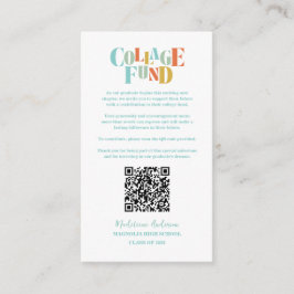 Tarjeta De Recepción Fondo Universitario Retro Verificador de Graduació