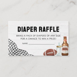 Tarjeta De Recepción Football Baby Shower Diaper Raffle