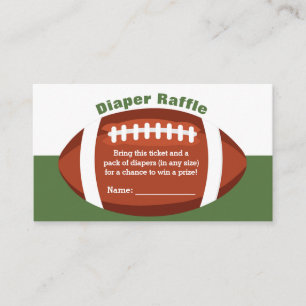 Tarjeta De Recepción Football Baby Shower Diaper Raffle Ticket