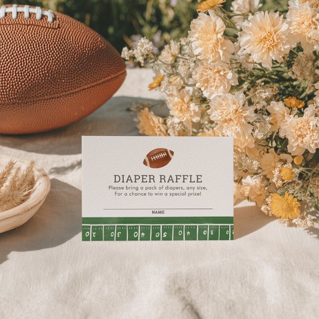 Tarjeta De Recepción Football Baby Shower Diaper Raffle Ticket (Subido por el creador)