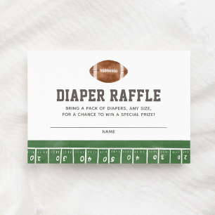 Tarjeta De Recepción Football Baby Shower Diaper Raffle Ticket