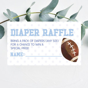 Tarjeta De Recepción Football Sports Baby Shower Diaper Raffle