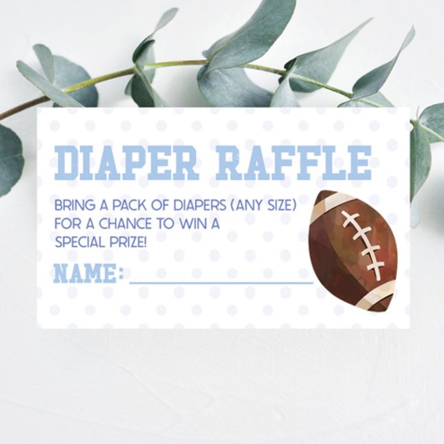 Tarjeta De Recepción Football Sports Baby Shower Diaper Raffle (Subido por el creador)