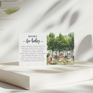Tarjeta De Recepción Forest Adventure Baby Shower Book For Baby