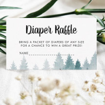 Forest Baby Shower Diaper Raffle