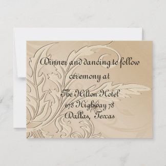 Tarjeta de recepción formal Champagne Fleur