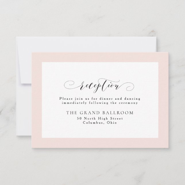 Tarjeta de recepción formal del marco de Rubor (Anverso)