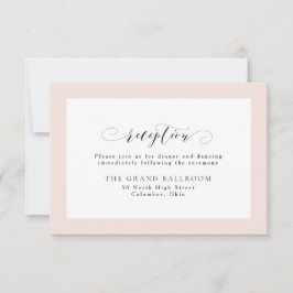 Tarjeta de recepción formal del marco de Rubor