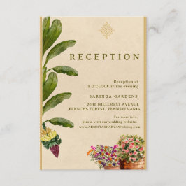 Tarjeta De Recepción Formal Traditional Wedding Enclosure Card 
