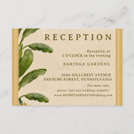 Tarjeta De Recepción Formal Traditional Wedding Enclosure Card 