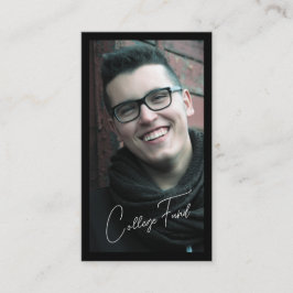 Tarjeta De Recepción Foto: Black White Graduation, Fondo de la Universi