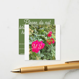 Tarjeta De Recepción Foto de boda con rosas rojas