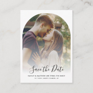 Tarjeta De Recepción Foto de código QR moderno RSVP Boda Guardar la fec