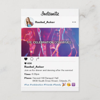Tarjeta De Recepción Foto de medios sociales Bat Mitzvah o Bar Mitzvah