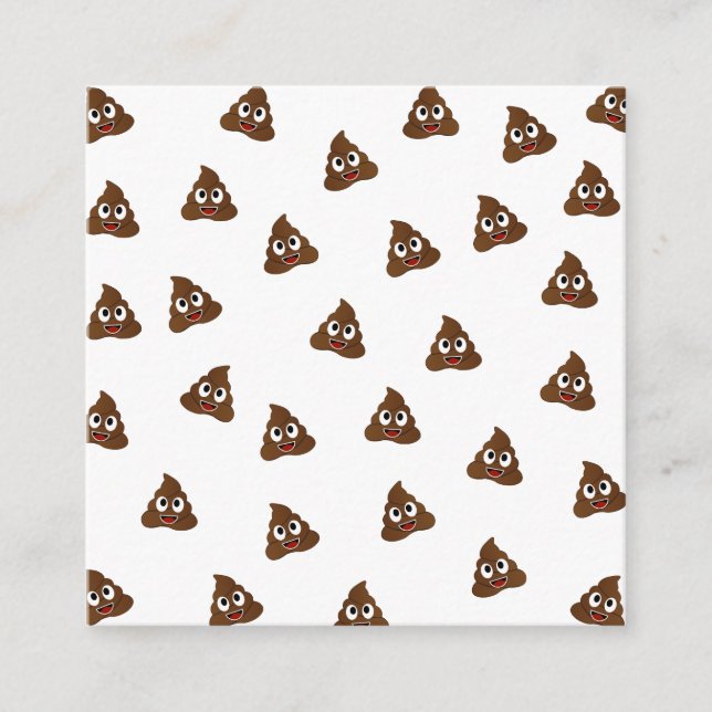 Tarjeta De Recepción Foto de postas sonrientes de la emoji Poo (Anverso)