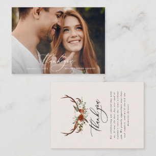 Tarjeta De Recepción Foto de presupuesto boda elegante gracias blanco n