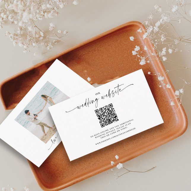 Tarjeta De Recepción Foto del sitio web del Boda de código QR de moda (Subido por el creador)