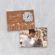 Foto en línea RSVP QR Code Terracotta Wildflower