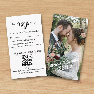 Tarjeta De Recepción foto minimalista moderna moda boda rsvp