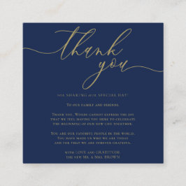 Tarjeta De Recepción Foto personalizada agradecimiento azul oscuro dora