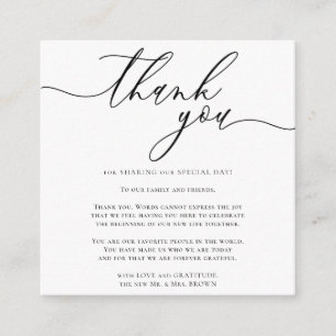 Tarjeta De Recepción Foto personalizado Gracias Mini