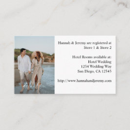 Tarjeta De Recepción Fotografía y caligrafía 3 Mod Vertical SM