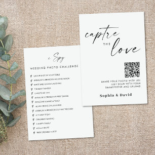 Tarjeta De Recepción Fotos Bodas modernas capturan el código QR del amo