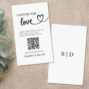 Tarjeta De Recepción Fotos Bodas modernas capturan el código QR del amo