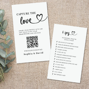 Tarjeta De Recepción Fotos Bodas modernas capturan el código QR del amo