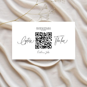 Tarjeta De Recepción Fotos de Boda de uso compartido simple premium con