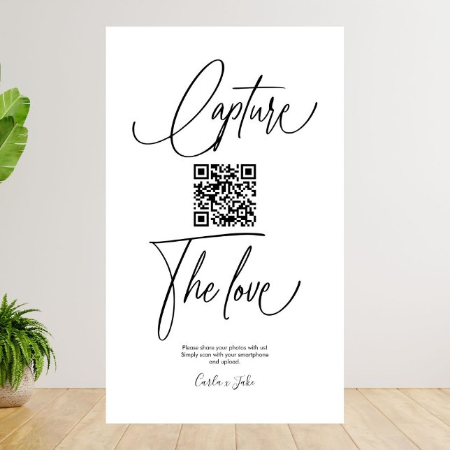 Tarjeta De Recepción Fotos de Boda de uso compartido simple premium con (Subido por el creador)