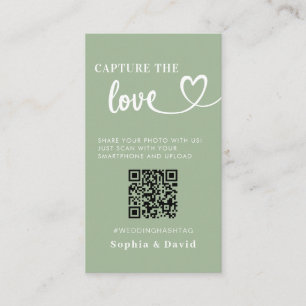 Tarjeta De Recepción Fotos de Sage Green Boda Captan El Código QR De Am