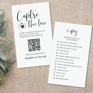 Tarjeta De Recepción Fotos Elegantes De Bodas Capturan El Código QR Del