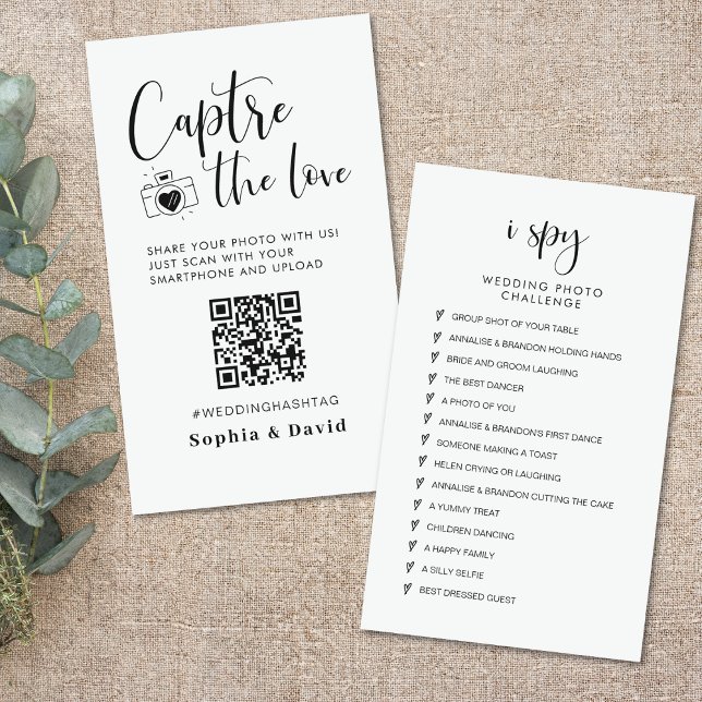 Tarjeta De Recepción Fotos Elegantes De Bodas Capturan El Código QR Del (Subido por el creador)